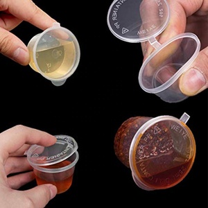 ถ้วยซอสพลาสติกใสแบบใช้แล้วทิ้ง ขนาด 4 ออนซ์ สำหรับไมโครเวฟและช่องแช่แข็ง เหมาะสำหรับแคมป์ปิ้ง กล่องสี่เหลี่ยม ยี่ห้อ JIANXIN พร้อมตัวอย่างฟรี - Product Image 3