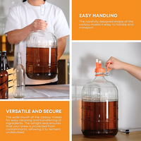Prix usine Kit de brassage à domicile Transparent Glass Carboy Fabricant Bouteille d'eau de stockage en verre pour le brassage à domicile et la vinification