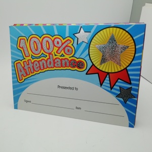 Custom Silver Hot Stamping Teacher Award Estudiantes/Tarjeta de papel de agradecimiento - Product Image 3