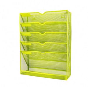 Sam Office <b>File</b> Magazine Holder 6 Tier Metal Mesh Hanging Wall Mounted <b>File</b> Organizer - Product Image 4