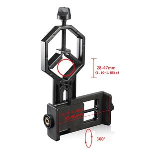Negro ajustable teléfono móvil adaptador montaje microscopio Spotting Scope telescopio Clip soporte teléfono soporte - Product Image 3