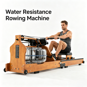 <span class=keywords><strong>Rameur</strong></span> à eau pliable en bois massif, rangement <span class=keywords><strong>vertical</strong></span>, résistance à l'eau, entraînement cardio en intérieur, équipement de fitness pour salle de sport - Product Image 1