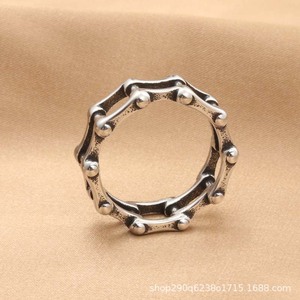yunnique Bicycle Chain <b>Ring</b> Retro Silver Men's Geometric Jewelry Gift - Product Image 5