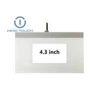 Écran tactile capacitif de 4,3 pouces, sérigraphié blanc, double face, trempé, sans halogène, pour IHM industrielle