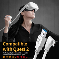 Cable USB a USB C de Alta Velocidad y Resistente con Trenzado de Nailon para Auriculares VR y Juegos de PC