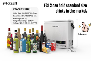 Nouveauté FC12 FROZEN Réfrigérateur-congélateur de <span class=keywords><strong>voiture</strong></span> 12V 12L <span class=keywords><strong>Mini</strong></span> glacière portable pour camping Réfrigérateur pour hôtel Jet privé Maison <span class=keywords><strong>Voiture</strong></span> - Product Image 5