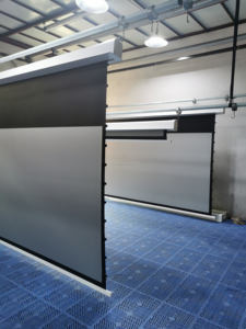 Écran de projection électrique à tension d'onglet de cinéma à domicile Telon de 72 à 150 pouces, écran de projection rétractable à montage <span class=keywords><strong>automatique</strong></span> au plafond - Product Image 5