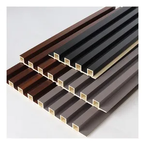 Decorative Wood Grain Waterproof Interior Wall Cladding Fluted Board WPC Wall Panel Great Wall