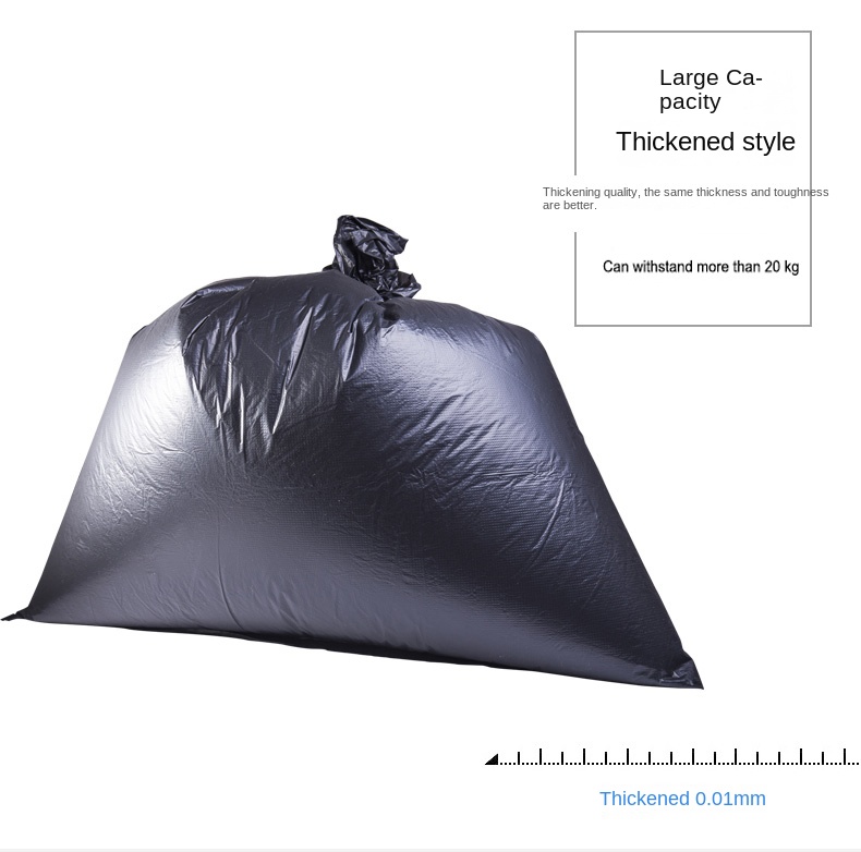 Strong tall kitchen trash bags black plastic bag large hotel property sanitation kitchen household garbage bag