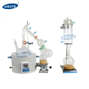 Aobite 2L 2000ml Short Path Glasswares com manto de aquecimento para destilação Lab