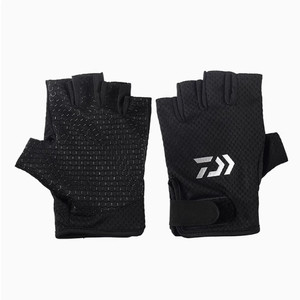 Gants de pêche Daiwa en maille respirante à séchage rapide, 3 doigts, 5 doigts, unisexe, fermeture auto-agrippante - Product Image 1