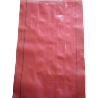 Sac tissé chinois en polypropylène rouge, 25kg, vente en gros, accessoire pour carottes, vente en gros