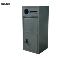 Boîte aux lettres extérieure autoportante en acier, verrouillable, multi-emplacements, pour colis et courrier, pour jardin et maison, boîte de dépôt complète