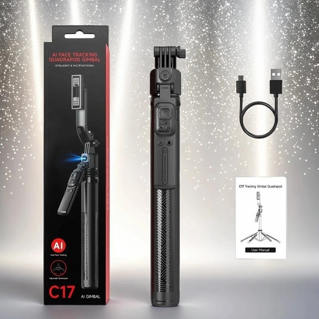 HOT Sale C17 Cell Phone Selfie Stick Tripod, UTEBIT All-in-One Extendable Selfie Stick Stand with Anti-Shake Handle