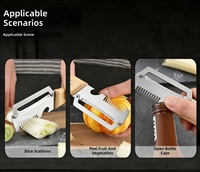 Premium 2-in-1 multifunctionele aardappel- en groenteschiller van roestvrij staal met houten handvat voor de keuken