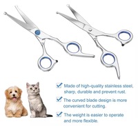 Kit de ciseaux de toilettage pour animaux de compagnie en acier inoxydable pliable, à réduction de bruit, avec lame précise et design écologique