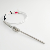 Waterproof Threaded RTD Thermocouple Sensor OEM ODM Custom Stainless Steel PT100 PT1000 3-Wire with Thermowell Tri-Clamp