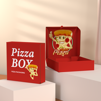 Kotak Pizza Kemasan Grosir Berkualitas Tinggi Murah dengan Logo Kustom, Portabel, Dapat Digunakan Kembali, Berbahan Karton Bergelombang dari Cina