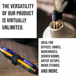 Correa de Sujeción de Cables de Nylon Ecológica y Sostenible, Duradera, Autoadhesiva de Doble Cara con Cierre de Gancho y Bucle - Product Image 5