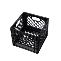 Boîte à lait empilable multi-usages en plastique 16QT avec couvercle en plastique pour le transport des fruits.
