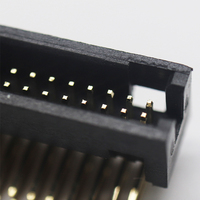 Conector PCB BOX Header en Ángulo Recto, Paso de 1.27mm, Altura 5.7-6.5mm, Posiciones 6-100 Pines, Conector de Caja de Pines en Ángulo Recto