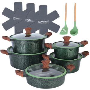 Juego de ollas Donnor de 12 piezas antiadherentes de piedra Maifan con tapas y utensilios para cocinar en la cocina - Product Image 1