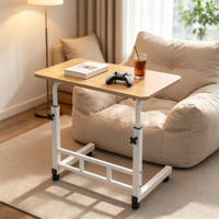 Table de chevet pliable réglable en bois, bureau d'ordinateur ergonomique, durable, mobile, gain de place, écologique, pour le bureau à domicile