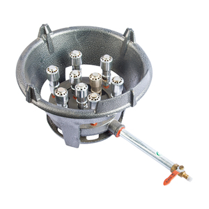 Wok à pression moyenne, brûleur à <span class=keywords><strong>gaz</strong></span> portable d'extérieur, cuisinière à <span class=keywords><strong>gaz</strong></span> en fonte pour <span class=keywords><strong>gaz</strong></span> naturel, 9 évents de combustion - Product Image 1