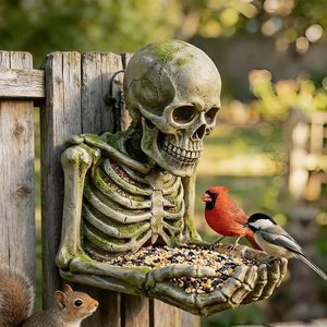 ที่ให้อาหารนกบิ๊กฟุต ทำจากเรซิ่น สำหรับแขวนกลางแจ้ง เหมาะสำหรับสวนสัตว์ป่า ดีไซน์การ์ตูน ทนทาน - Product Image 3