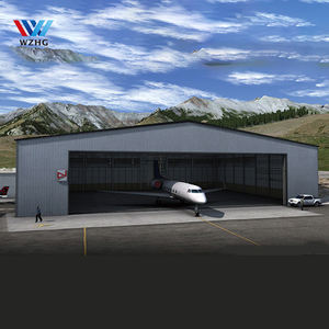 Faible coût Polynésie Française en acier vêtements industriels hangar d'hélicoptère de dépôt en acier structure hangar agricole - Product Image 1