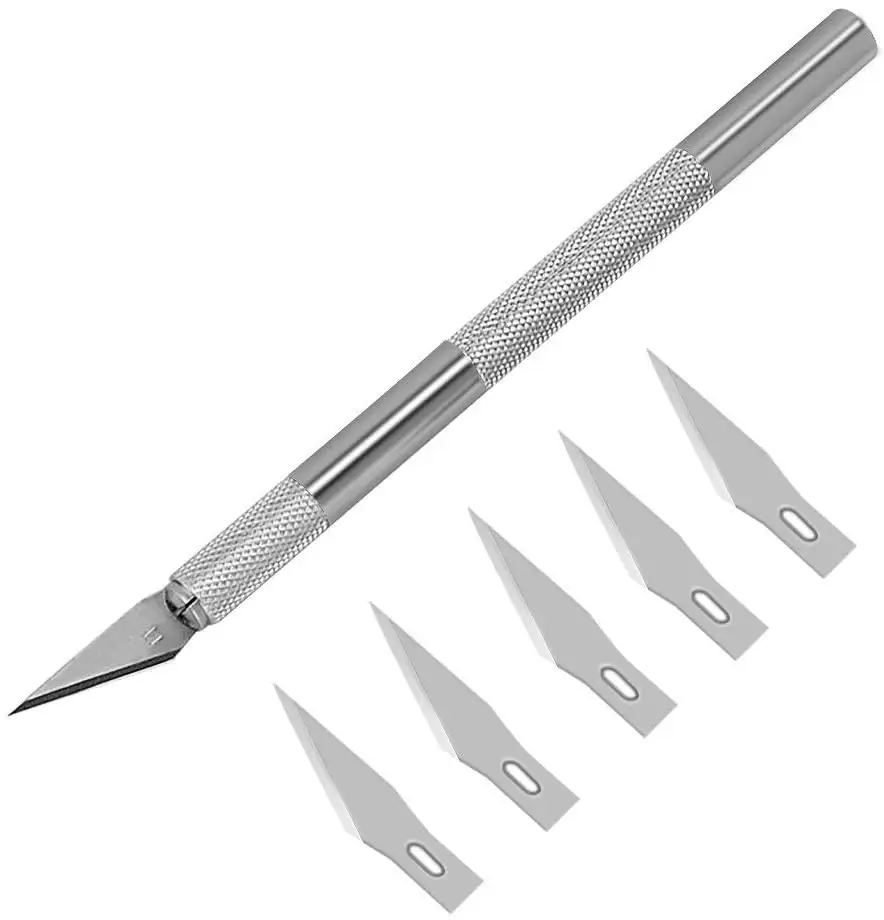 Professional Stainless Steel Precision Knife Carve Knife Extra Backup Tool Engraver Cutter Craft Leather Cut Set