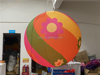 Ballon lumineux gonflable en taffetas de polyester coloré de 2 m avec fleur, résistant aux intempéries, pour la décoration de fête