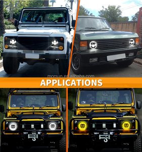 Faros Delanteros LED Halo con Certificación DOT Emark para Jeep Wrangler JK <span class=keywords><strong>Sahara</strong></span> Rubicon 2007-2017, Accesorios Ojo de Ángel para Land Rover Defender 90 110 - Product Image 6
