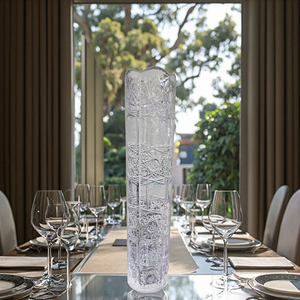 <span class=keywords><strong>Vase</strong></span> <span class=keywords><strong>de</strong></span> table élégant en verre soufflé artisanal, design bohème, <span class=keywords><strong>grand</strong></span> format, pour fleurs fraîches/séchées, culture aquatique, mariage - Product Image 3