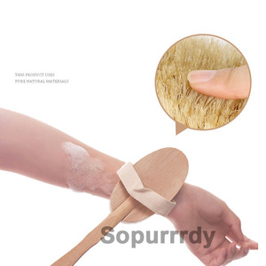 Custom logo <b>Scrubbing</b> <b>Brush</b> Wooden Detachable Long-<b>handled</b> Bath <b>Brush</b> Massage Shower <b>Brush</b> Soft Hair Back Scrub <b>Brush</b> - Product Image 3