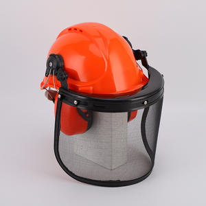 Casque de protection avec écran facial en treillis métallique en acier pour <span class=keywords><strong>tondeuse</strong></span> à gazon tronçonneuse taille-haie-équipement de sécurité - Product Image 4