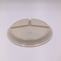 Assiettes à dîner en mélamine écologiques chinoises à 3 compartiments, vaisselle en plastique saine pour restaurant