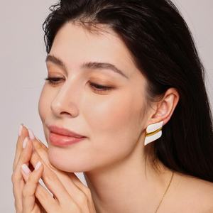 Boucles d'oreilles tendance en acier inoxydable de haute qualité, bijoux de mode, boucles d'oreilles en acier inoxydable 316 pour femmes - Product Image 1