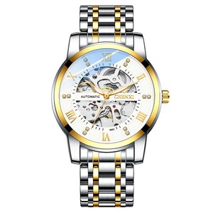 Montre mécanique automatique creuse de luxe pour hommes haute couture affaires ceinture en acier inoxydable lumineuse étanche - Product Image 5