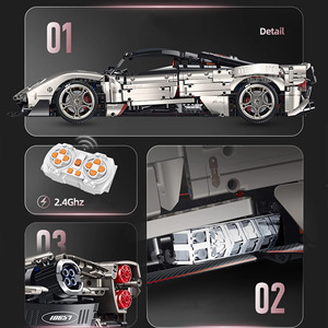 GULY 10657 Utopia, Coche de Carreras RC a Escala 1:8, Modelo de Bloques de Construcción, Control Remoto Eléctrico por Aplicación, Compatible con Moc Kit 800+ - Product Image 4