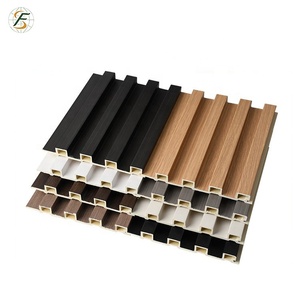 155*18 3D cannelé WPC <span class=keywords><strong>bois</strong></span> plastique Composite installation rapide panneau <span class=keywords><strong>de</strong></span> décoration murale - Product Image 2