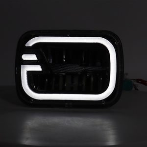 ไฟหน้า LED ทรงสี่เหลี่ยมสำหรับรถบรรทุกใหม่ ขนาด 5x7 7x6 นิ้ว สำหรับรถยนต์แลนด์ครุยเซอร์ ปราโด KZJ70 KZJ73 KZJ78 ปี 93-96 พร้อมไฟ DRL สีขาว และไฟเลี้ยว สำหรับรถจี๊ป เชอโรกี XJ - Product Image 4