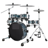 OEM New Type Professional Double Sided Silent Portable 5 Drums 3 Cymbals Jazz Acoustic Drum Set for Adult