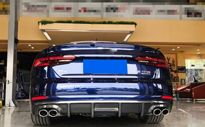 Miễn Phí Vận Chuyển Rs5 Phong Cách Phía Sau Khuếch Tán Splitter Lip A5 S5 Sợi <span class=keywords><strong>Carbon</strong></span> Phía Sau Bumper Khuếch Tán Cho Audi A5 S5 2017 2018 2019 - Product Image 4