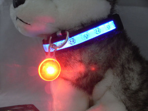 Reflektieren der kunden spezifischer LED-Hunde-Haustier-leuchtender Anhänger auf Hunde halsband - Product Image 4