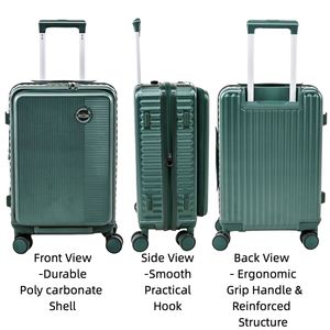 กระเป๋าเดินทางแบบแข็งขนาด 20 นิ้ว ดีไซน์ทันสมัย มีช่องใส่แล็ปท็อปด้านหน้า <span class=keywords><strong>ล้อ</strong></span>หมุนเงียบ ได้รับการรับรองจาก<span class=keywords><strong>ส</strong></span>ายการบิน - Product Image 4