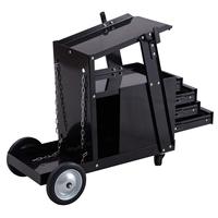 Chariot de soudage Chariot avec 4 Tiroirs Noir Outil De Stockage L'organisation Armoire Chariot De Soudage Coupeur de Plasma, Soudeur Chariot De Stockage