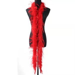 Boa en plumes d'autruche 2 m, écharpe élégante, bon marché, vin raspberry, <span class=keywords><strong>Champagne</strong></span>, pour décoration <span class=keywords><strong>de</strong></span> robe, en Stock, 23 couleurs - Product Image 2
