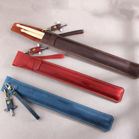 Vintage Drumstick Leather Case Portable Musical Instrument Storage Bag Protective Cover for Drum Accessories