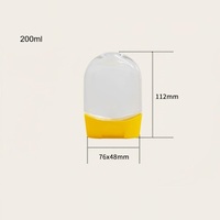 Botol PET Portable 200ml Anti Bocor dengan Tutup Flip Top untuk Penggunaan di Rumah dan Luar Ruangan, Food-Grade untuk Wadah Saus, Dressing, Selai